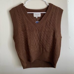 Brown Sweater vest size Large SOLD